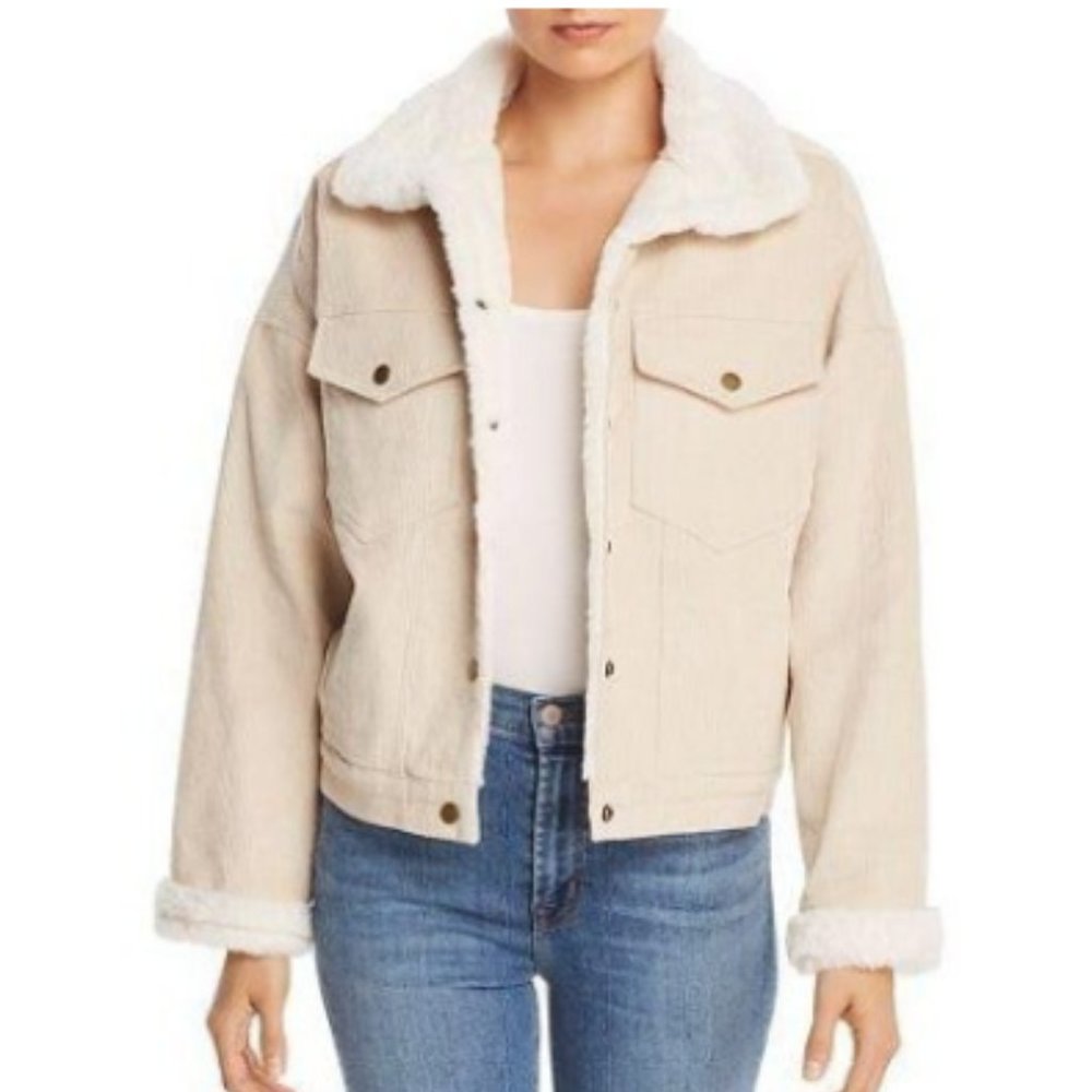 Sage & Sadie Cream Corduroy Jacket